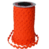 Zigzagband 8/9mm (25 m), Neon Oranje 1